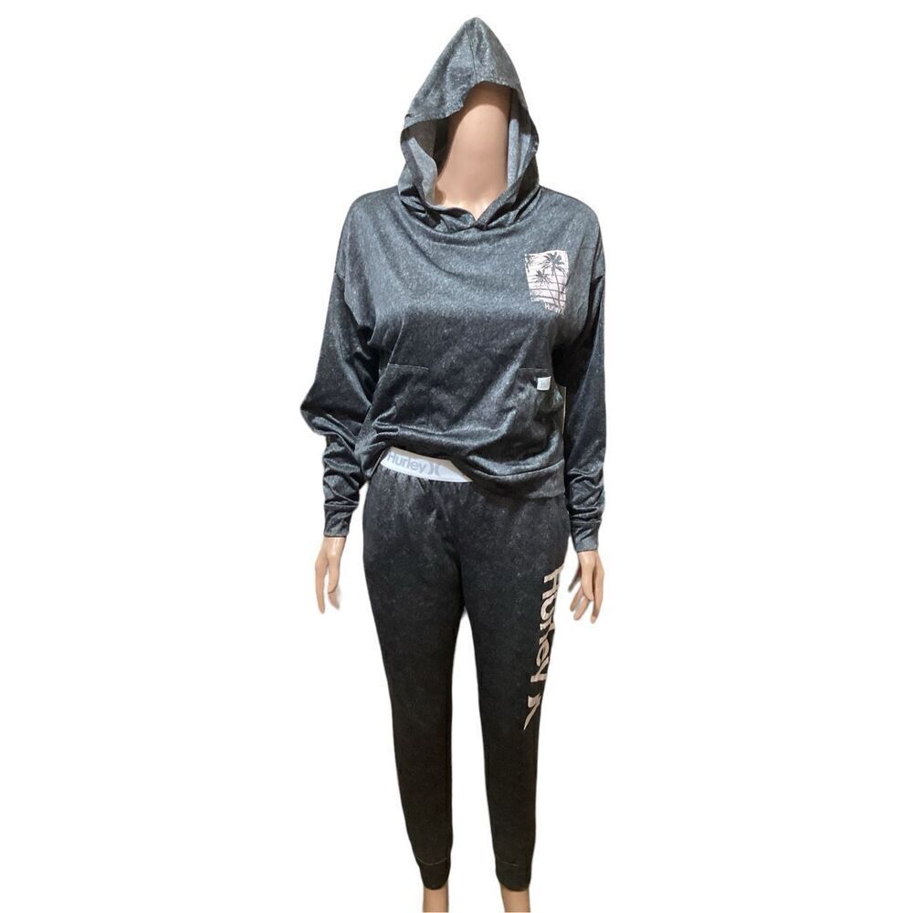 Hurley 2 Pc Hoodie + Joggers Pajama Lounge Set S
